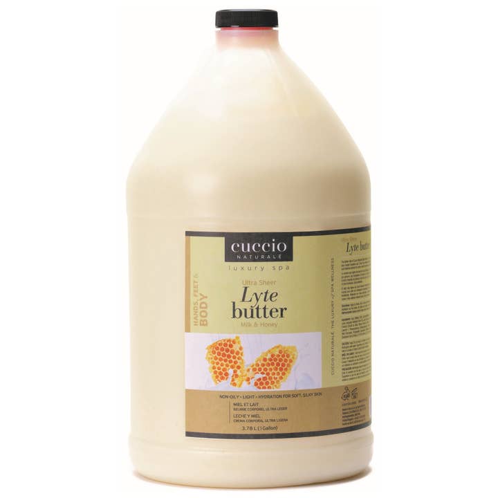 Cuccio - Wholesale Body Balm/Butter - Lyte Ultra Sheer Body Butter Milk & Honey Gallon