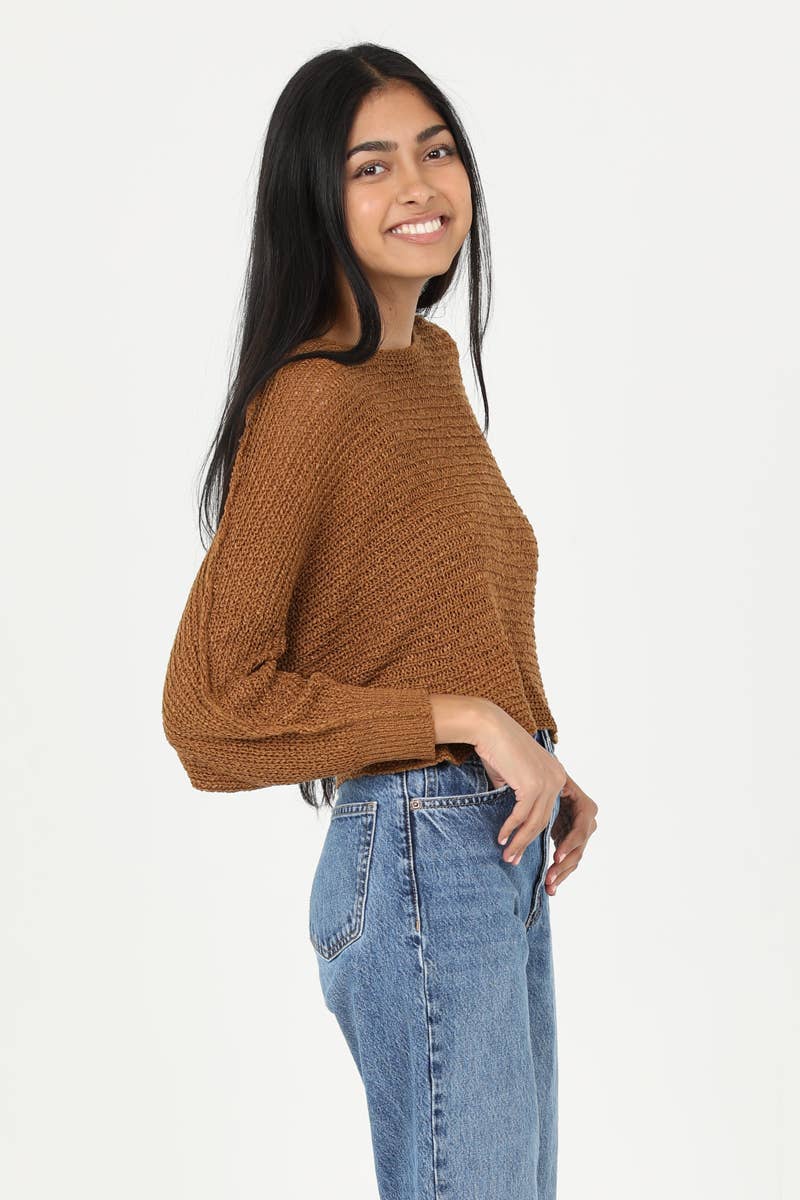 ANGIE - Wholesale Knit Sweater - Women's - XHQ18-ASIS OPEN KNIT LIGHT WEIGHT PULLOVER SWEATER36