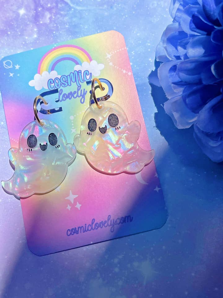 IRIDESCENT CUTIE GHOST Earrings & More for wholesale by Cosmic lovely