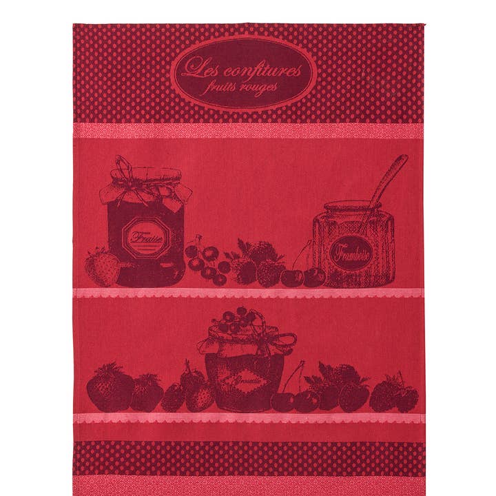 Confetture di Frutti Rossi - Strofinaccio jacquard 50x75 in cotone per la vendita all'ingrosso da parte di Coucke