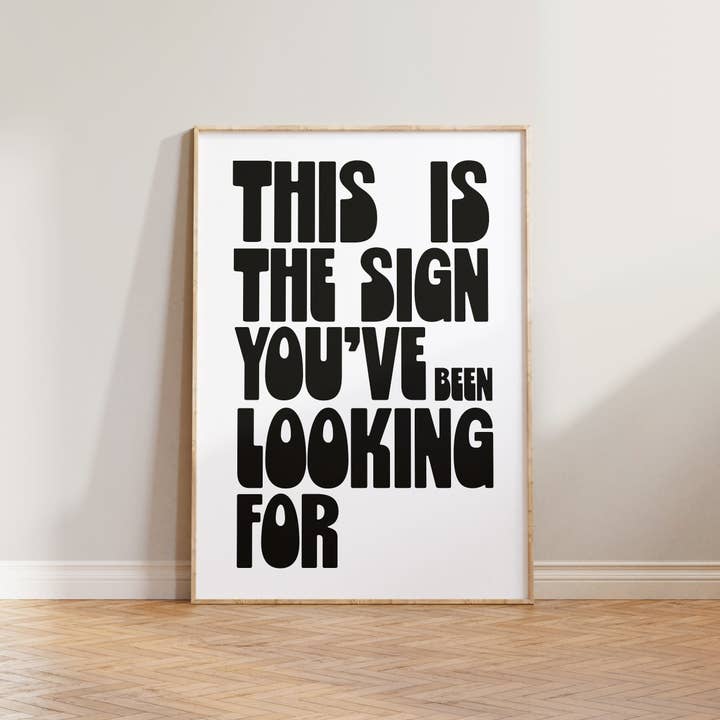 This Is The Sign Print for wholesale by Lune Club