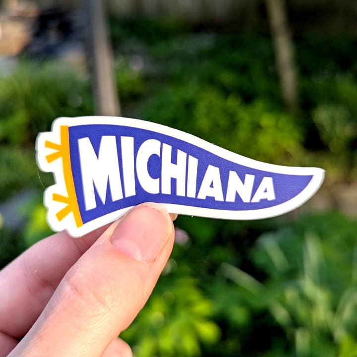 Michiana Pennant Vinyl Sticker for wholesale by Bolts and Stars