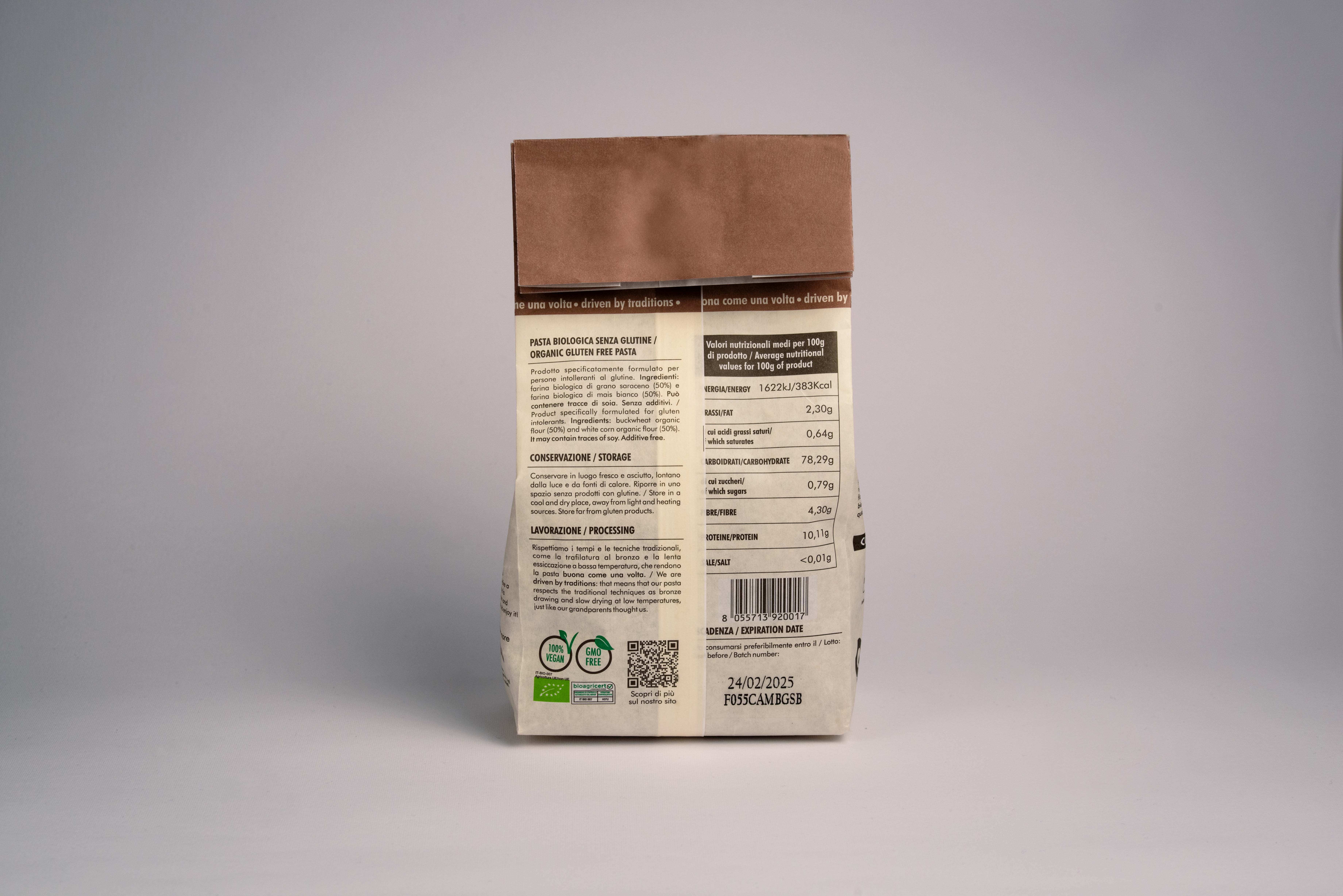 FOG - Venta al por mayor Pasta - PASTA ITALIANA DE TRIGO SARRACENO Y MAÍZ BLANCO CASARECCE3