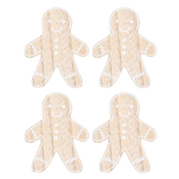Something Different Wholesale - Wholesale Coasters - Christmas Gingerbread Man Coaster Set1