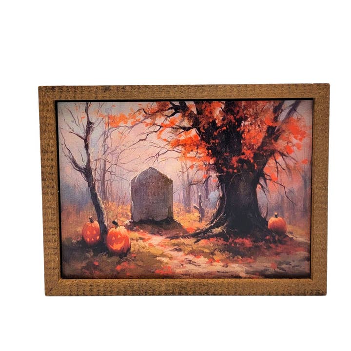 Haunted Graveyard Halloween Night - Fall Decor for wholesale by Home Accents By Driftless