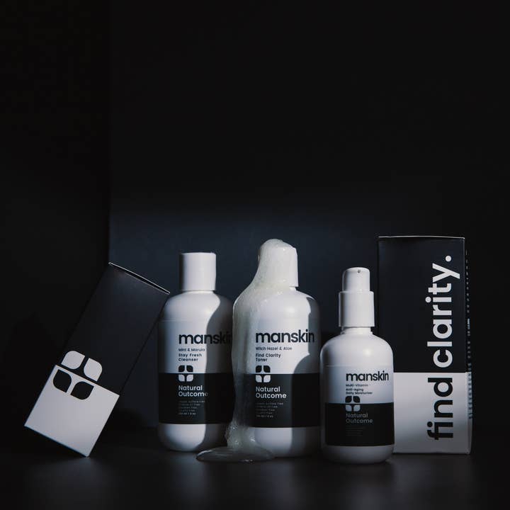 Natural Outcome Skincare - Wholesale Facial Care Set/Kit - Men's - Man Skin Daily 3 Step Regimen Face Set