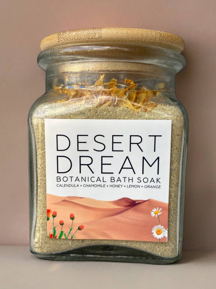 Desert Dream Botanical Bath Soak: LARGE Relax with Chamomile for wholesale by Honey Bones Co. | Botanical-Based Home + Body Care