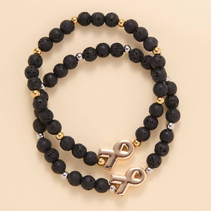 MEN'S CHILDHOOD CANCER AWARENESS RIBBON for wholesale by Holy Water Bracelet