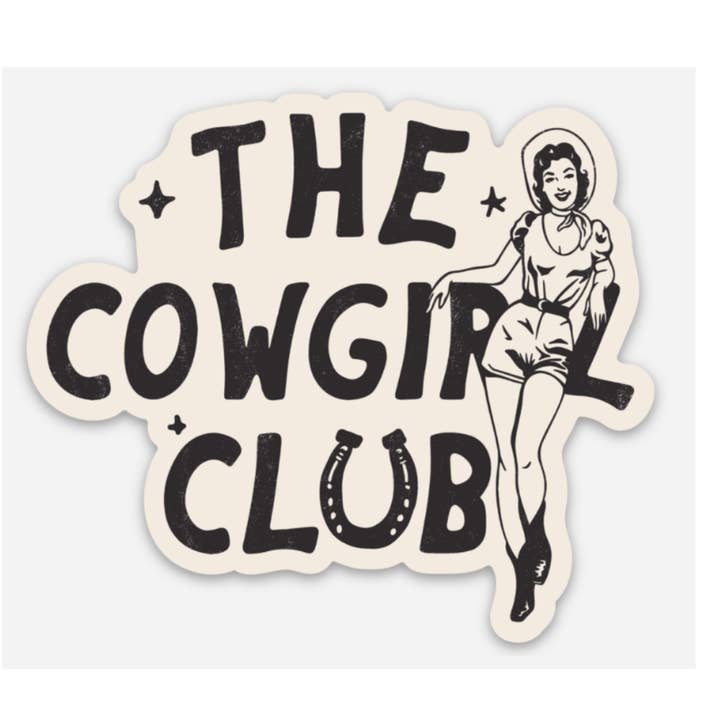 The Cowgirl Club Sticker for wholesale by inviting affairs paperie