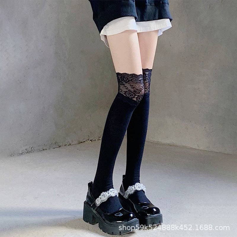 VividLux – wholesale Strumpor - Dam – Stövlar med spetskant3