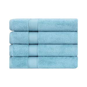Aztec Sky Linen Embroidered Bath Towel - CLEARANCE