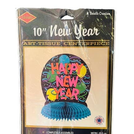 Vintage 10" New Year Art-Tissue Centerpiece for wholesale by Caufield's Novelty