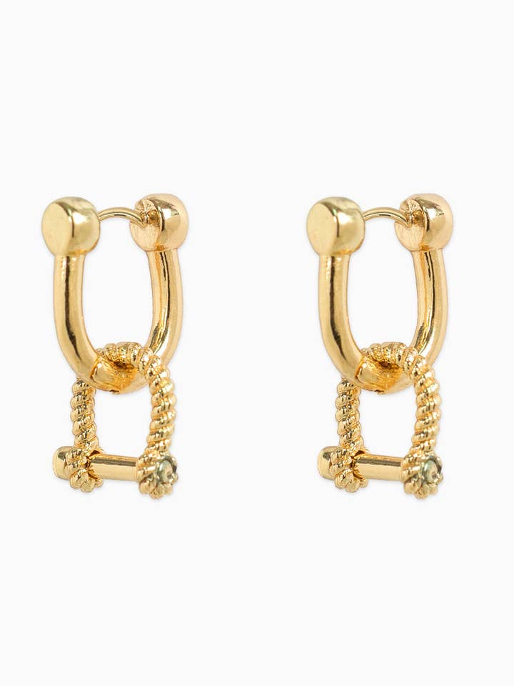 Rope Horsebit Carabiner Drop Earrings for wholesale by Sessori