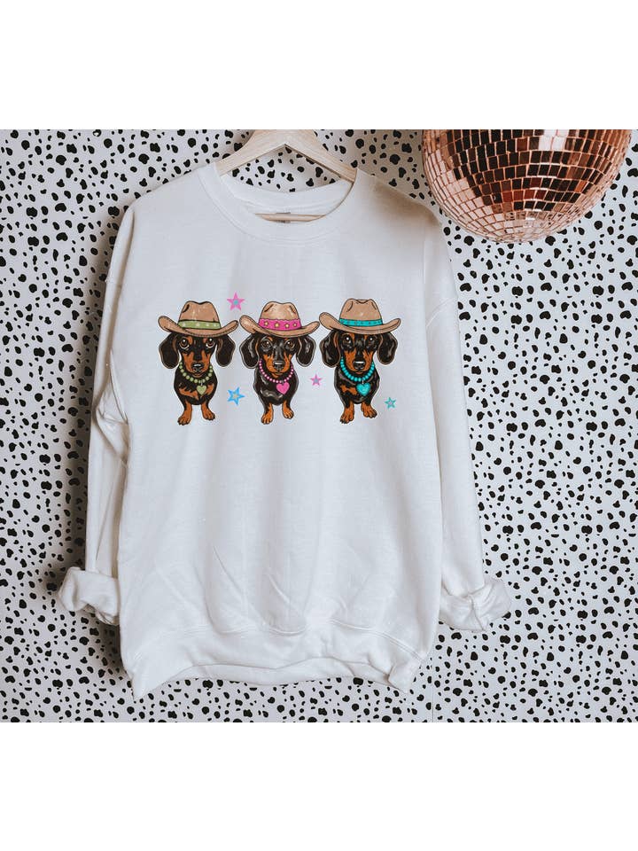 Gunpowder and Glam Boutique - Wholesale Graphic Sweatshirt - Women's - Western Weenie Dogs Tee or Crewneck3