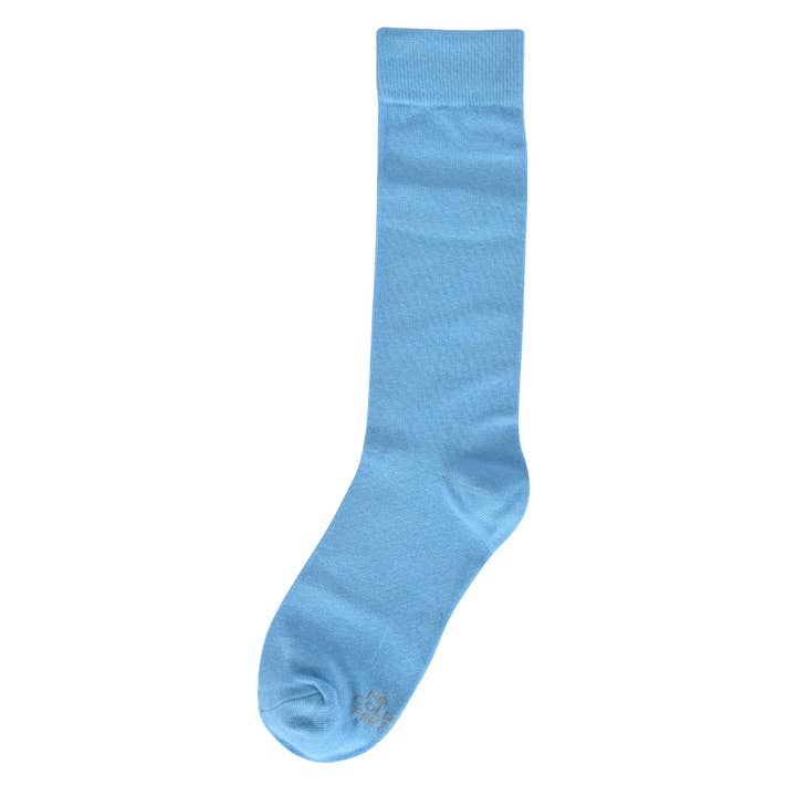 Solid Aquamarine Blue Socks for wholesale by No Cold Feet