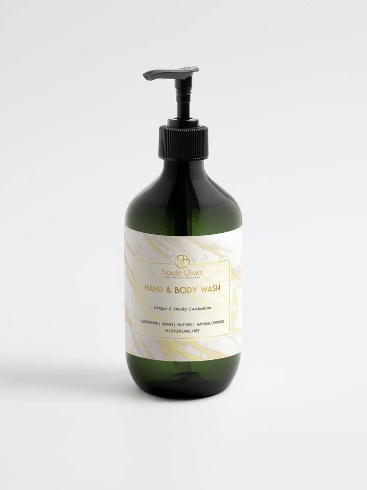 Ginger & Smoky Cardamom Hand & Body Wash 490ml for wholesale by Nordic Charm