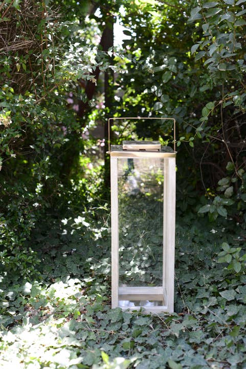AULICA - Wholesale Lantern - Large Square Glass Lantern Model 25X25X71Cm