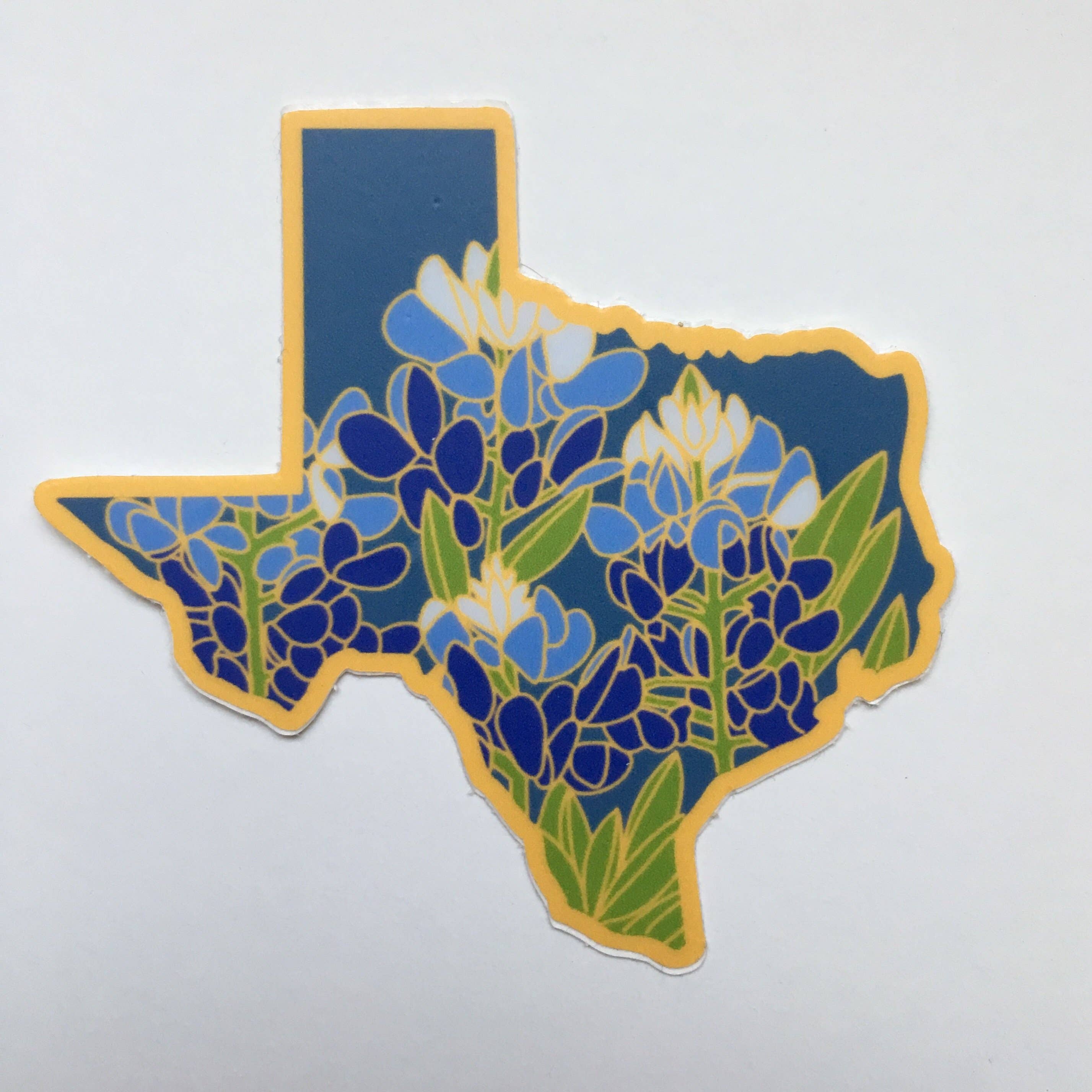 Lil Boat Boutique – Adesivo por atacado – Texas Bluebonnet - Adesivo de vinil de 7,6 cm2