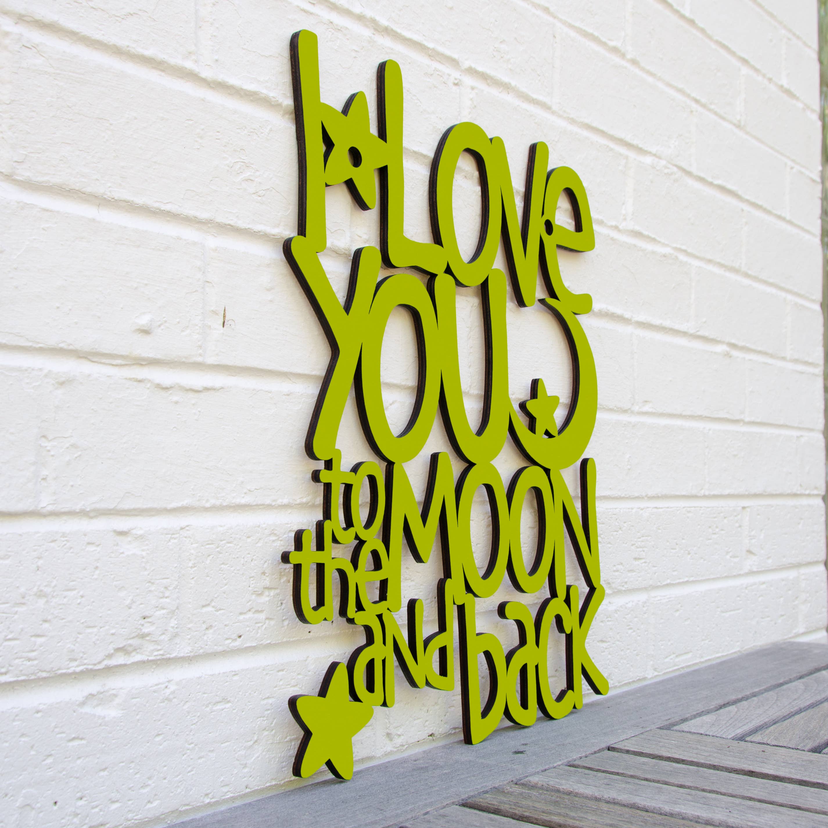 Spunky Fluff - Wholesale Wall Decor - Kids & Baby - I Love You to the Moon & Back, Wood Nursery Wall Decor15