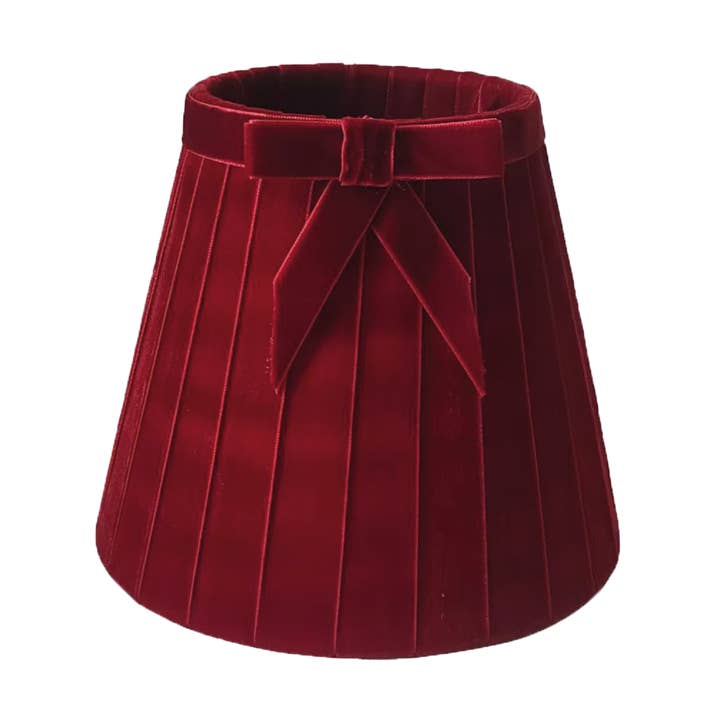 Mistinguette red velvet lampshade D18 H15cm for wholesale by Opjet Paris