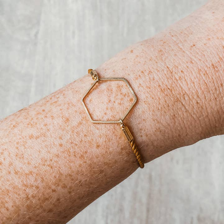 Agaveh girl – wholesale Charm/dangle bracelet – Simple Hexagon Bracelet12