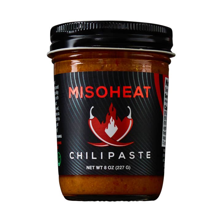 MisoHeat Chili Paste Case of 12 8oz Jars for wholesale by MisoHeat Chili Paste