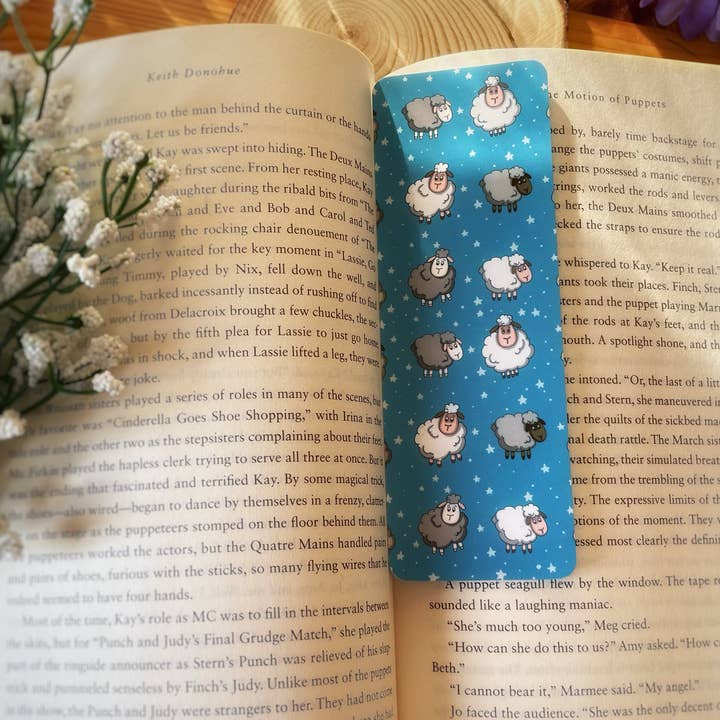 Paquete de 2 marcadores de ovejas • Doble cara • Oveja, lana, animal, sueño • Regalo para los amantes de los libros • Accesorios para libros para venta al por mayor de Stelland