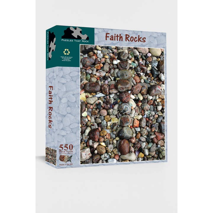 Faith Rocks: Cross 550-Piece Puzzle for wholesale by Puzzles That Rock