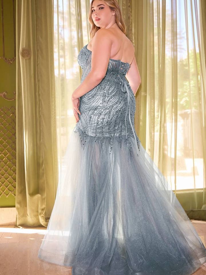 LA Merchandise - Wholesale Gown - Women's - LARCD0214 Beaded Strapless Special Occasion Mermaid Gown5