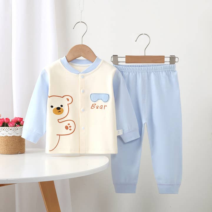 100% Cotton Baby 2pcs Set with Bear Print (Non PatPat Tag) for wholesale by PatPat