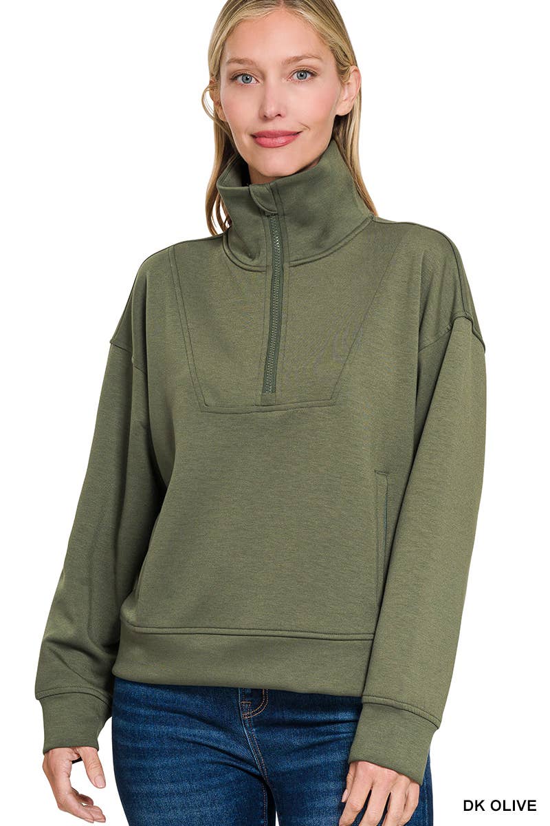 Vanilla Monkey - Wholesale Sweatshirt - Women's - Scuba Half Zip Pullover16