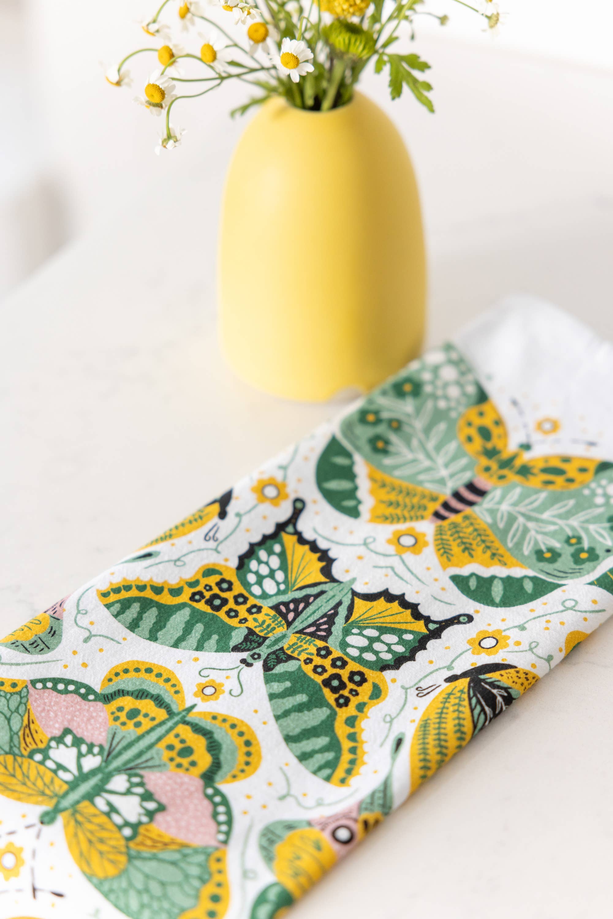 Gingiber - Vendita all'ingrosso Strofinacci - Strofinaccio Notturno Farfalla – Botanico, 100% Cotone1