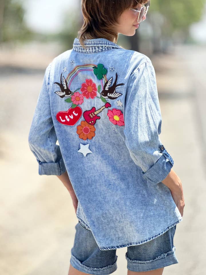 Denim Birds of a Feather for wholesale on Faire1