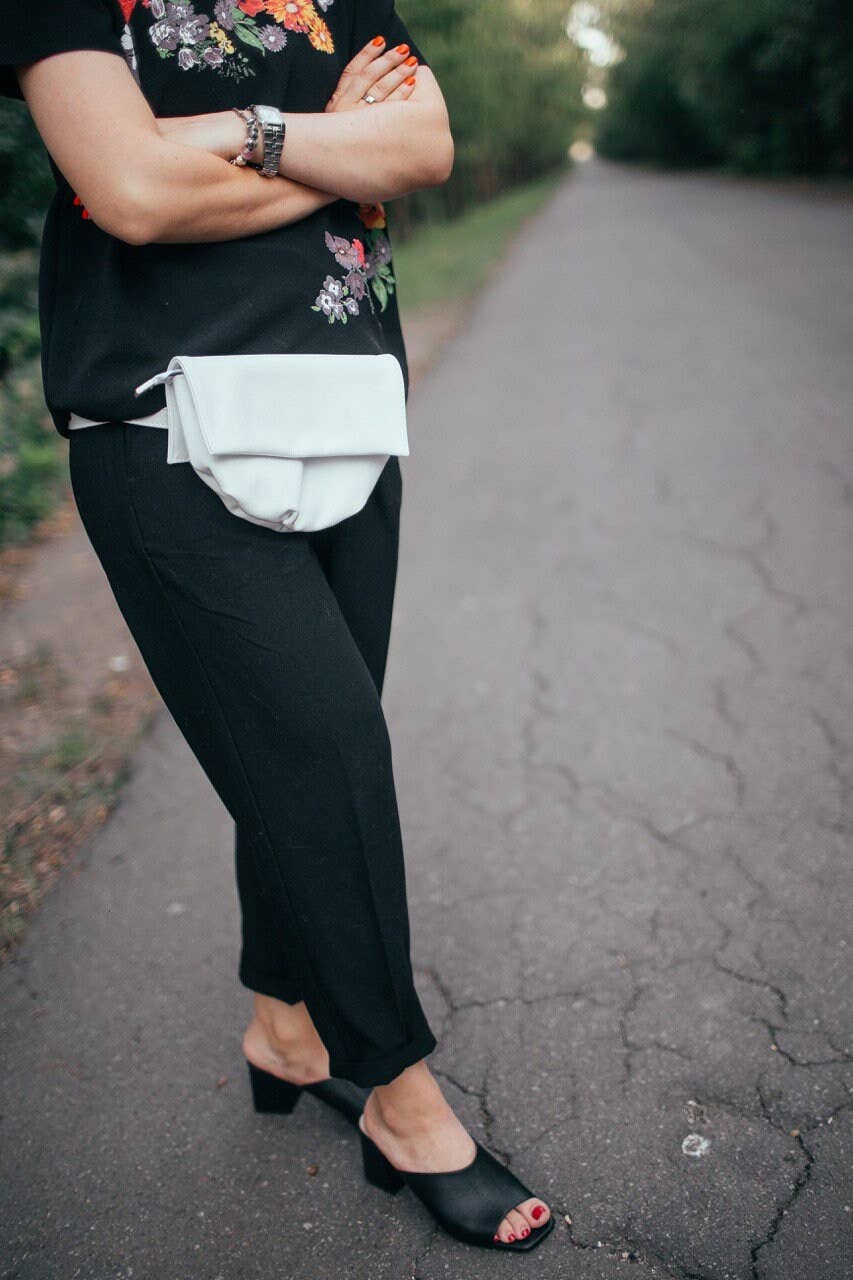 Bagster - Vente Sac à bandoulière – femme - Sac à bandoulière blanc pour femme - Sac Transformer en cuir véritable2