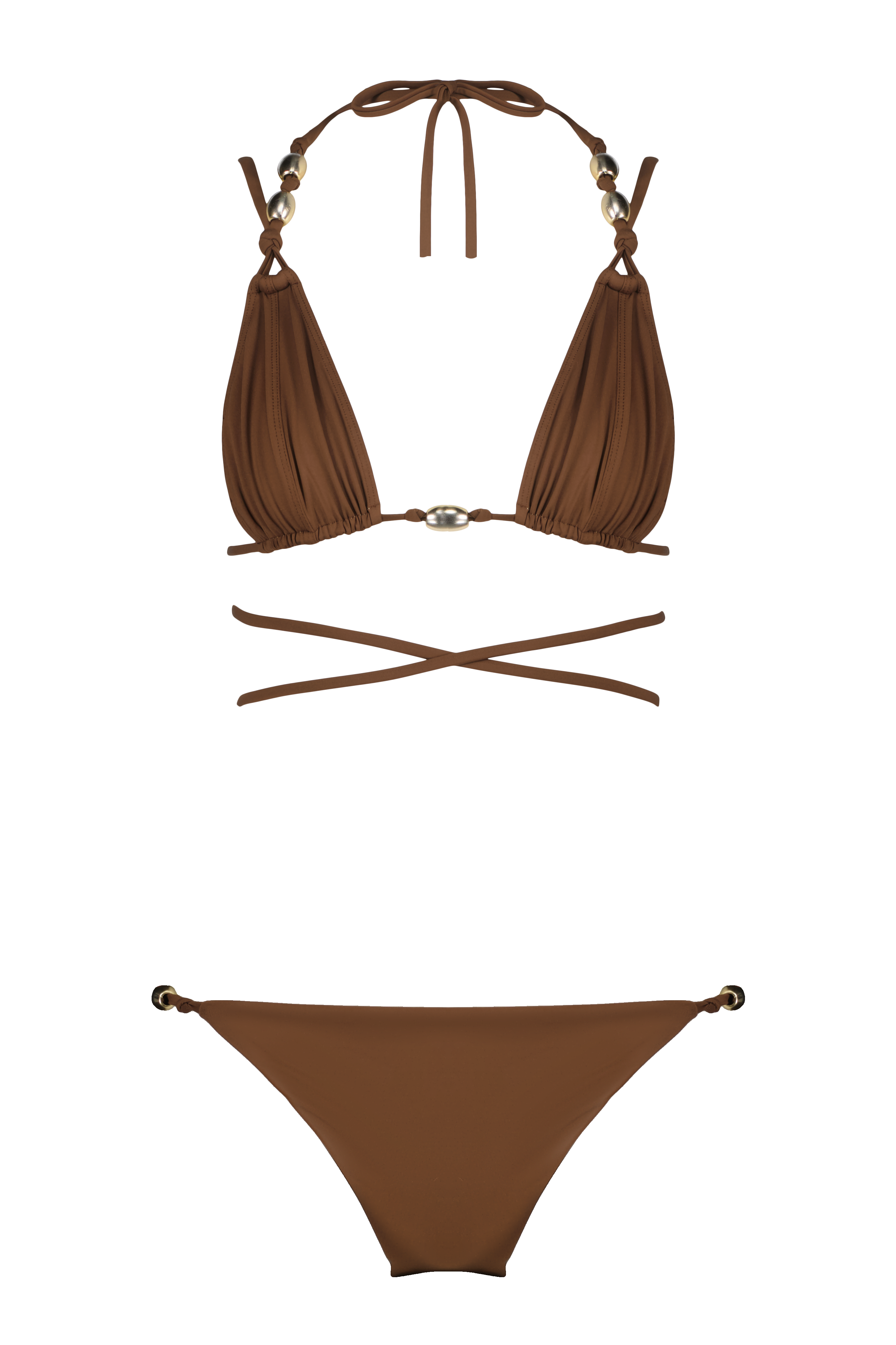 MALILUHA - Wholesale Two Piece Swimsuit - Women's - Apricate Bikini Brown 4