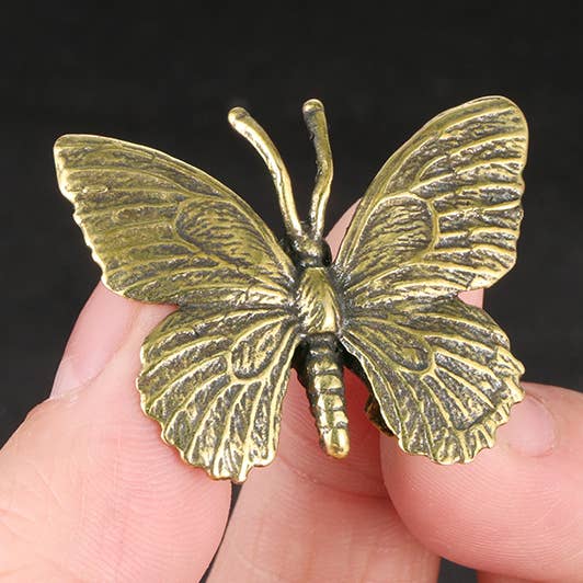 Bronze Insect Butterfly Brass Ornaments Crafts for wholesale by Gemcohub