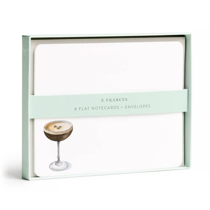 E. Frances Paper - Wholesale Stationery/Notecard Set - Espresso Martini Flat Note Set