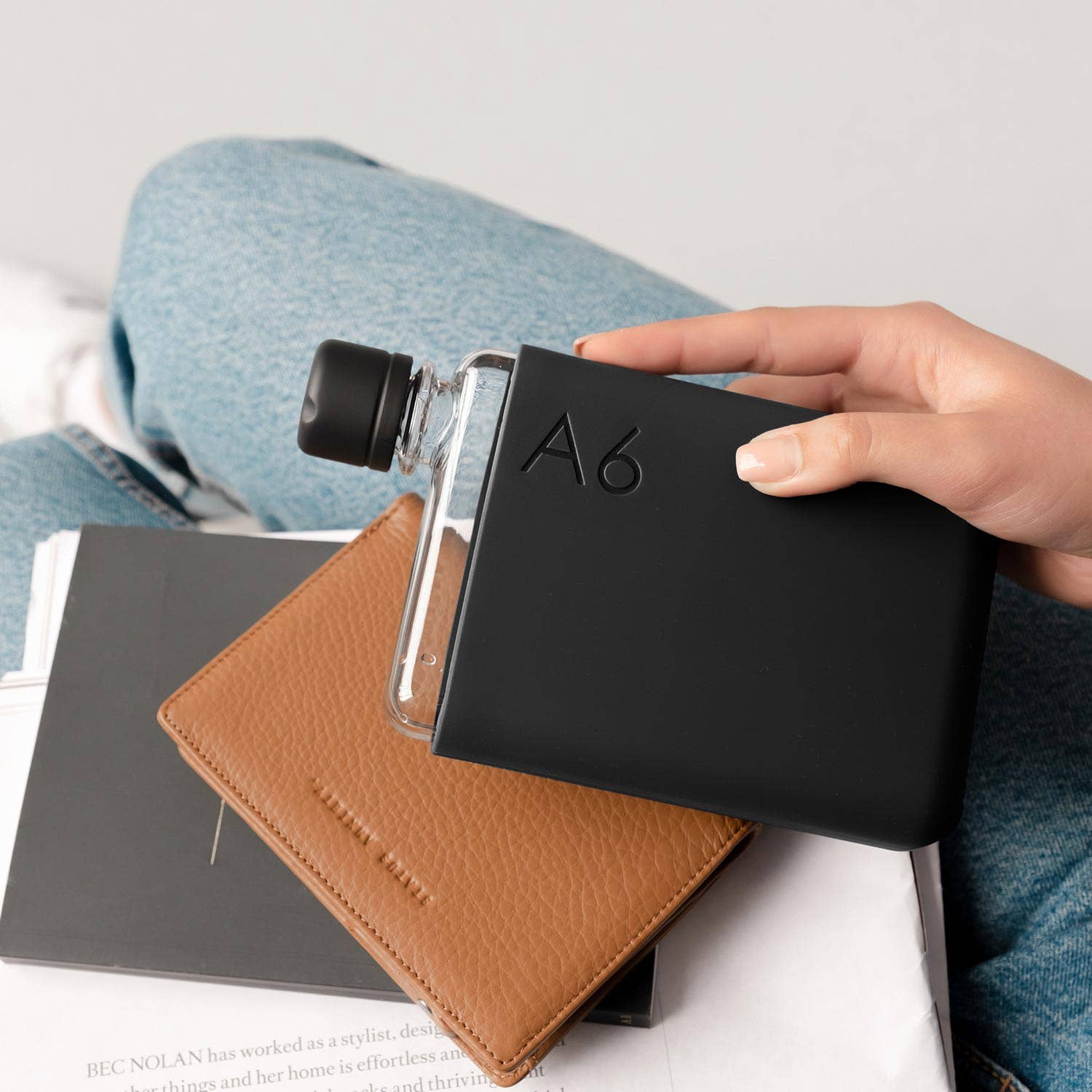 memobottle - Wholesale Drink Huggers & Koozies - A6 Silicone Sleeve - Black Ink3