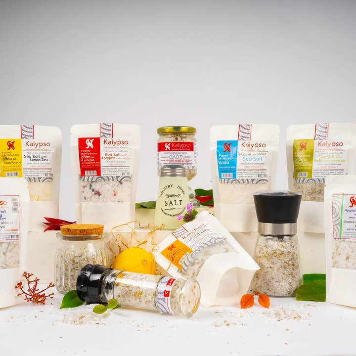 Kalypso-Natural products – wholesale Salt – Naturligt oraffinerat havssalt med grekisk timjan1