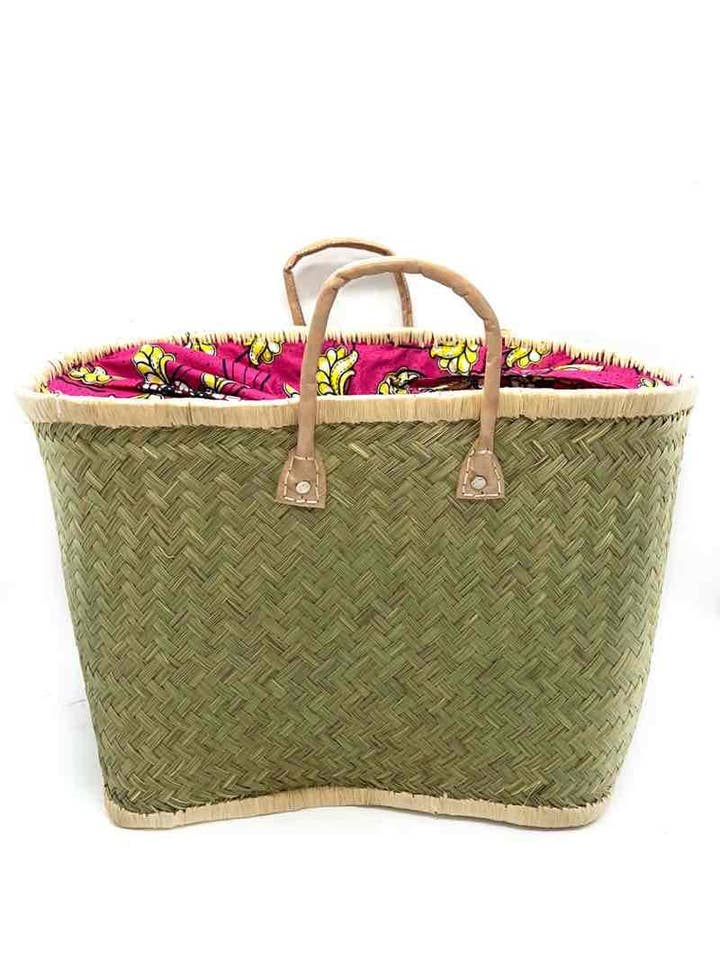 Madagascar basket with WAX pouch for wholesale by LINETA