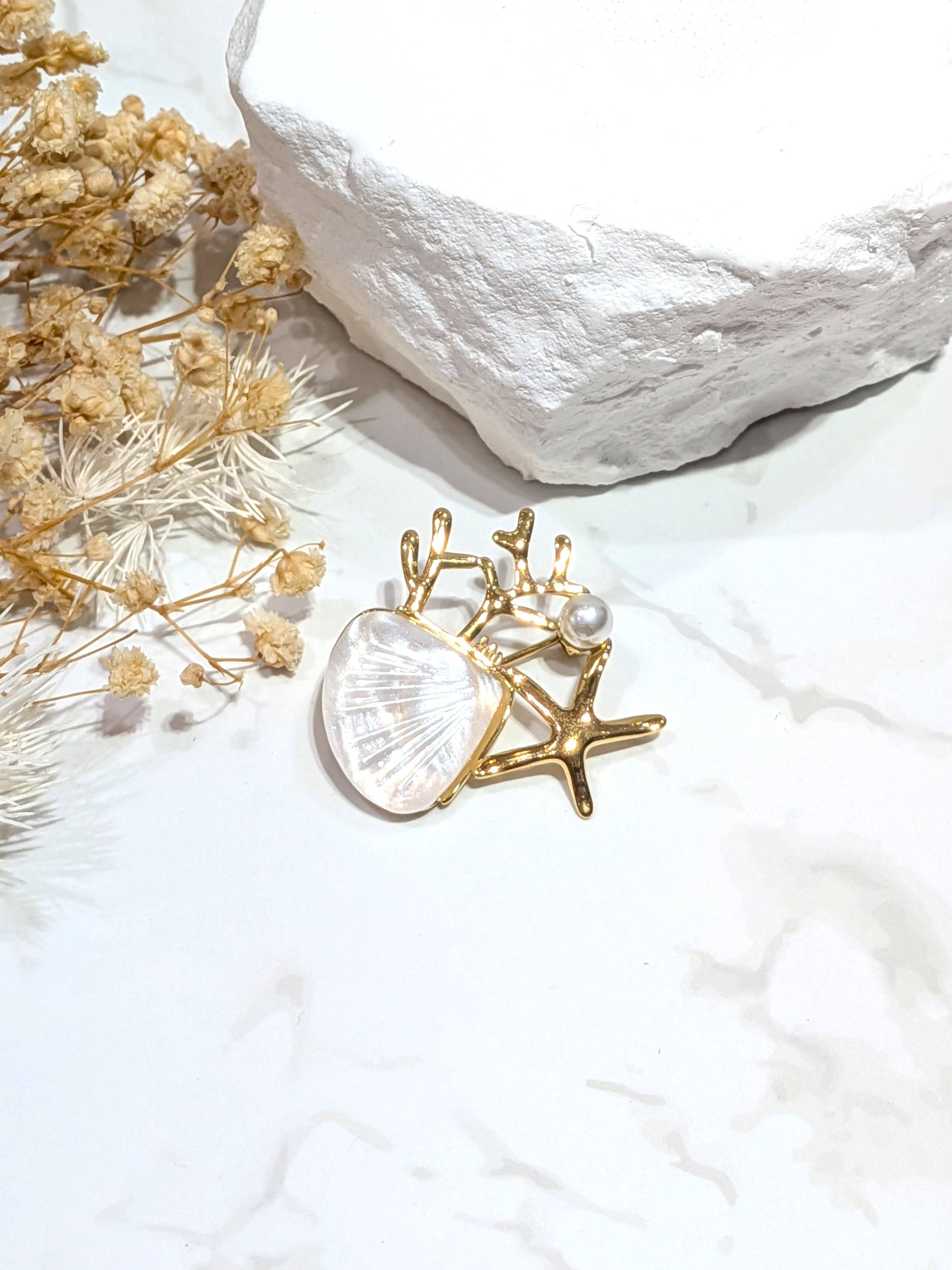 Oro Broche Concha de venta al por mayor en Faire