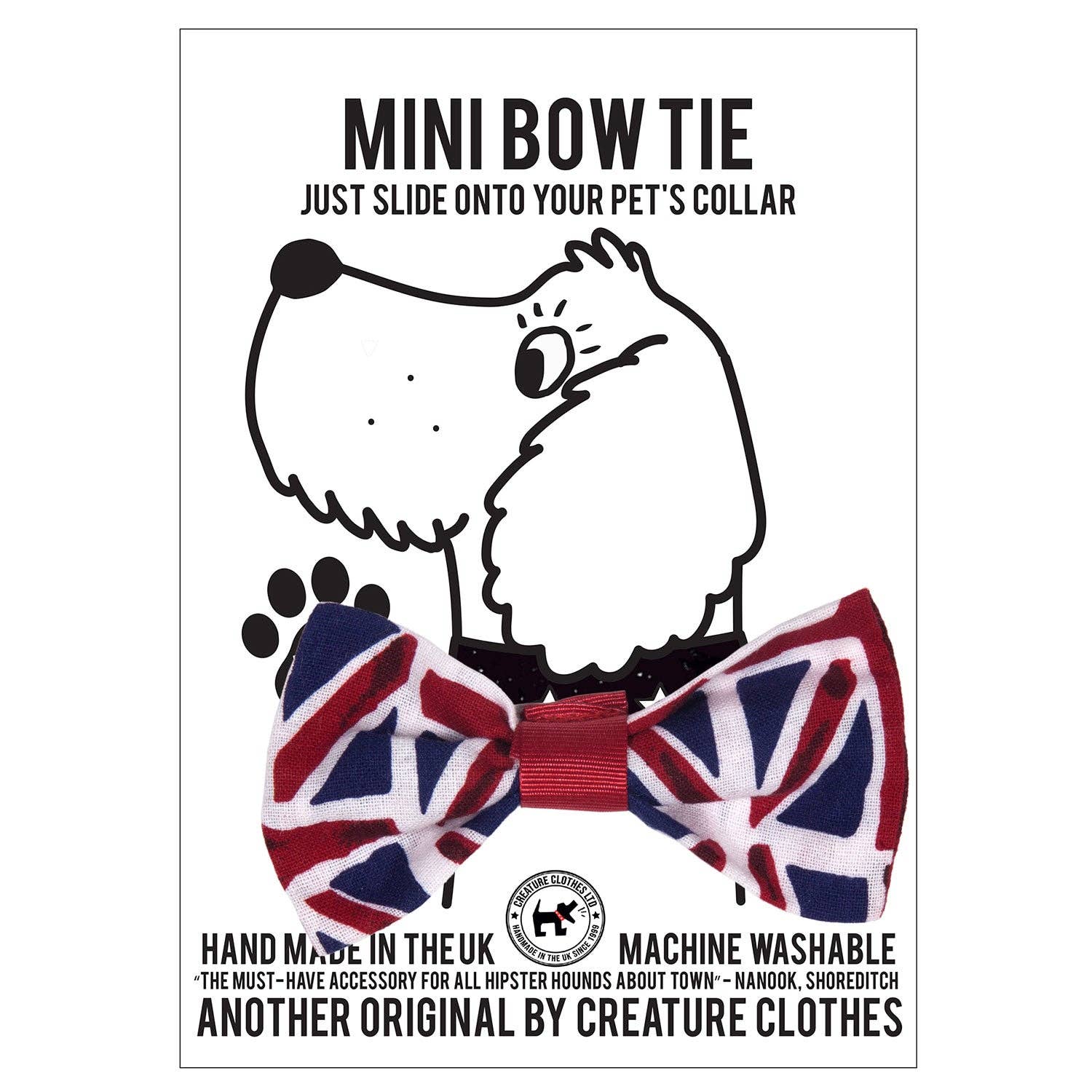 Creature Clothes - Wholesale Pet Bow Tie - Dog - Dog Bow Tie in Union Jack Flag Design1