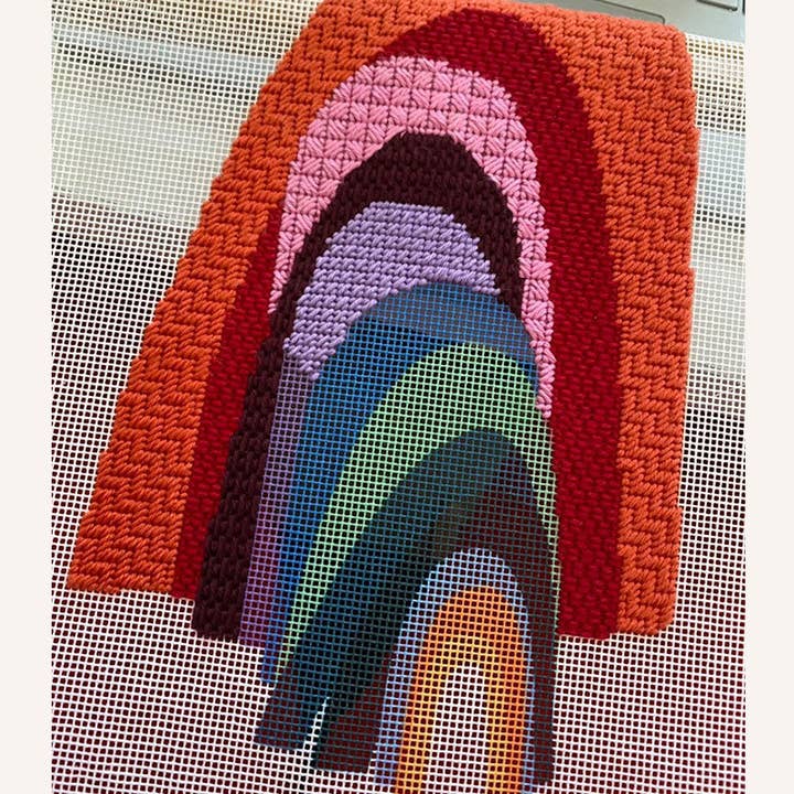 Unwind Studio - Wholesale DIY Craft Kit - From the Other Side Rainbow Needlepoint Kit2