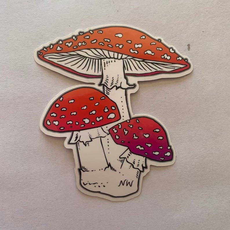 Nature Walk - Wholesale Sticker - Amanita Mushrooms Decal1