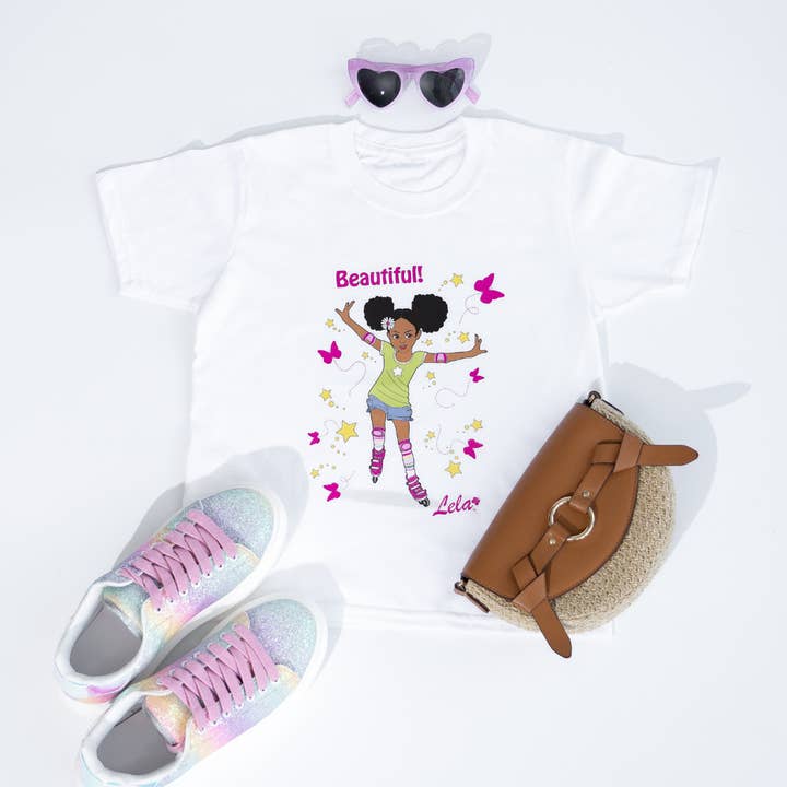 Camiseta Lela Roller Girl Beautiful Black Girl para venta al por mayor de Lela