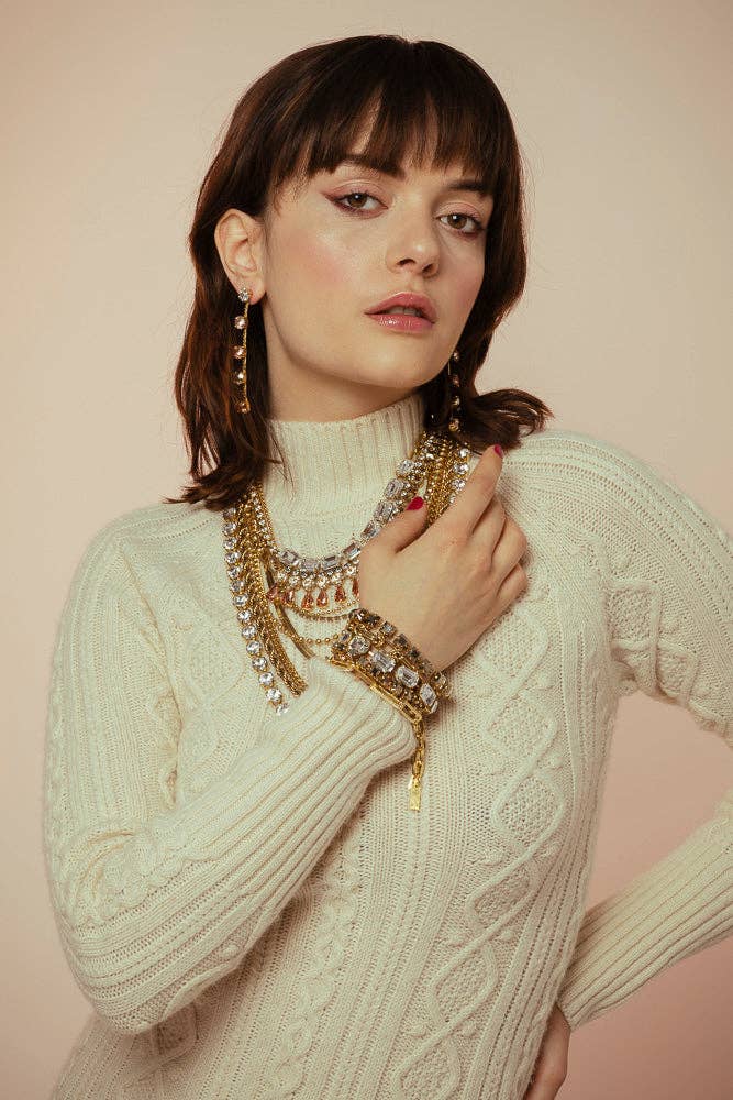 TOVA - Wholesale Link & Chain Bracelet - Monique Bracelet in Clear1