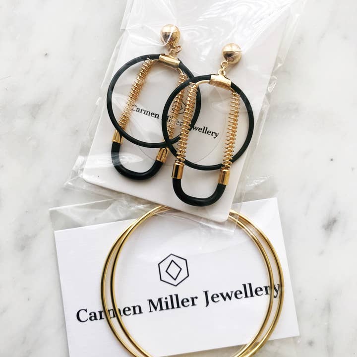 Carmen Miller Jewellery - Wholesale Hoop earrings - Caitlin Gold Plated Hoops1