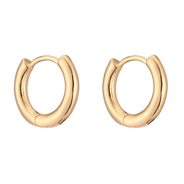 Goud Metalen buisvormige hoepel voor dames, modieuze elegante oorbellen voor groothandel op Faire