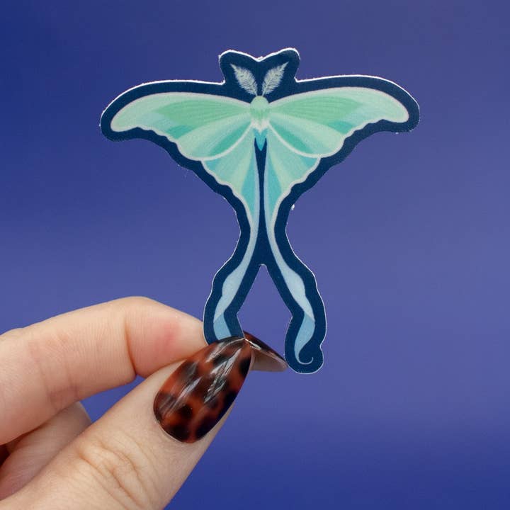 Luna Moth - adesivo de vinil por atacado de Little Inklings LTD