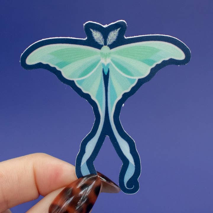 Luna Moth - Vinyl Sticker for wholesale by Little Inklings LTD